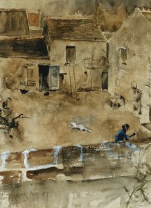 Um pátio em Grez-sur-Loing de Bruno Andreas Liljefors