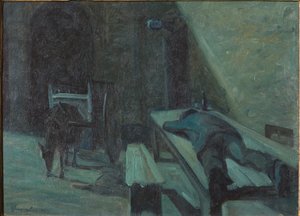 O Bêbado (óleo sobre madeira compensada) de Bruno Semprebon