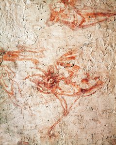Sinopia mostrando um demónio, Triunfo da Morte, fresco ... (fresco) de Buonamico Buffalmacco