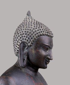 Cabeça de um Buda, estilo pagão clássico (c11th-c14th) (metal)