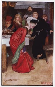 Ilustração para The Cloister and The Hearth de Charles Reade (cor litho)