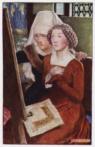 Ilustração para The Cloister and The Hearth de Charles Reade (cor litho) de Byam (after) Shaw