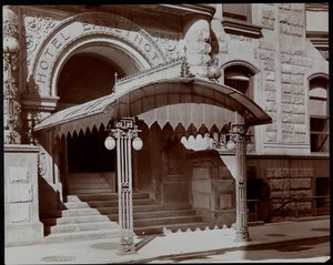 Entrada do hotel Earlington, 55 West 27th Street, Nova York, 1906 (impressão em gelatina de prata) de Byron Company