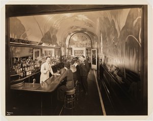 Hotel Woodward, interior, o bar, com as pessoas, 1937 (impressão em prata de gelatina)