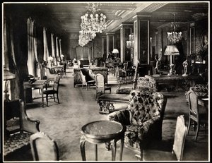 Lounge no Hotel Knickerbocker, 1906 (impressão em gelatina prateada)