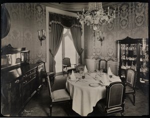 Sala de jantar privada no Hotel Knickerbocker, 1906 (impressão em gelatina prateada)