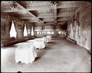 A sala de recepção no Hotel Delmonico, 1902 (impressão de gelatina de prata) de Byron Company