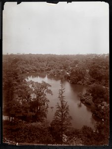 Vista do Central Park do 4º andar do Plaza Hotel, 5ª Avenida e 59th Street, 1907 (impressão em gelatina prateada) de Byron Company