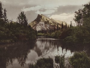 Monte Rundle, Banff, Alt 9,665 Pés (foto a cores)
