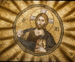 Cristo pantocrator (ou Cristo em glória) (Mosaico de Byzantine