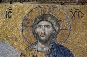 Deesis Christ in Hagia Sophia (mosaico) de Byzantine