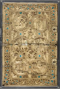 Egerton MS 1139 Capa superior com cenas da vida de Davi, o 