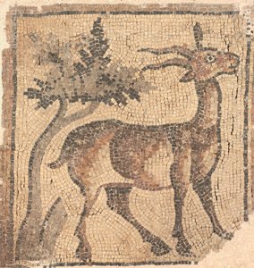 Ram perto de uma árvore, 400s de Byzantine