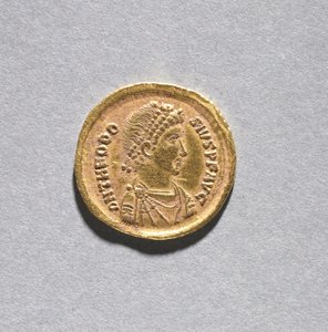 Solidus de Teodósio I o Grande de Byzantine