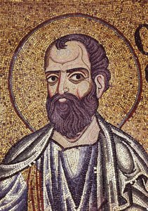 O Profeta Malaquias Detalhe dos Mosaicos Interiores na Basílica de São Marcos, século XII de Byzantine Byzantine