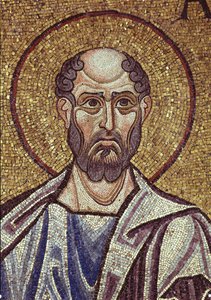 O Profeta Obadias Detalhe dos mosaicos interiores na Basílica de São Marcos, século XII de Byzantine Byzantine