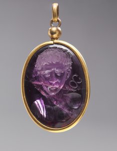 Intaglio com busto de retrato masculino, 500s de Byzantine School