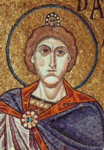 O profeta Daniel (século VI). Obra de um mestre bizantino, mosaico, detalhe da decoração da Basílica de São Marcos em Veneza (Itália) de Byzantine School