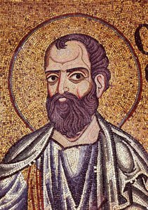 O profeta Malaquias (século V a.C.). Obra de um mestre bizantino, mosaico, pormenor da decoração da Basílica de São Marcos em Veneza (Itália) de Byzantine School