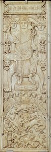 Painel do Diptico do Cônsul Areobindo, Constantinopla, 506 dC (ver também 224964) de Byzantine School