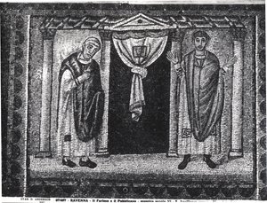 Parábola do fariseu e do cobrador de impostos (mosaico) de Byzantine School