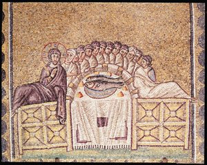 A Última Ceia (mosaico) de Byzantine School