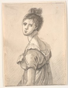 Retrato feminino em metade do comprimento de C.A. Lorentzen