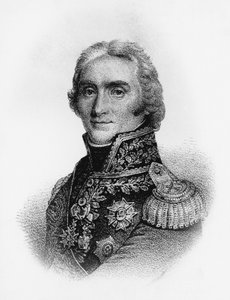 Retrato de André Massena (1758-1817), ducado de Rivoli, príncipe de Essling, e Marechais do Império Francês, gravura de J.B. and Brown J. Rowbotham