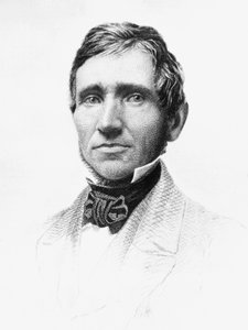 Retrato de Charles Goodyear (1800-1860), químico autodidata americano e inventor que desenvolveu a borracha vulcanizada, gravura