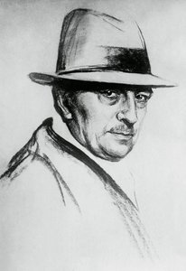 Retrato de Dario Niccodemi (1874-1934), dramaturgo e escritor italiano de J.B. and Brown J. Rowbotham