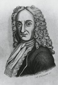 Retrato de Pietro Antonio Michelotti (1673-1740), médico italiano e iatromatemático, gravura de Schiavonetti de J.B. and Brown J. Rowbotham