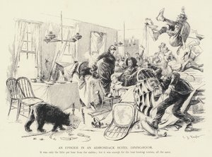 Um Episódio numa Sala de Jantar do Hotel Adirondack (litho) de C.J. Taylor