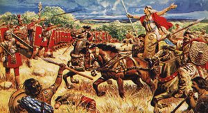 Boadiceia na sua carruagem de C.L. Doughty
