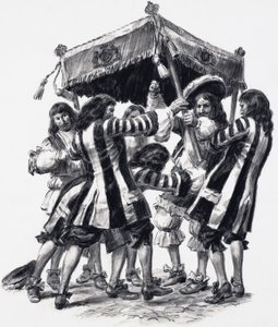 Coroação de Carlos II (guache sobre papel) de C.L. Doughty