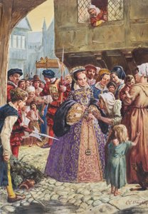 Maria Tudor (1515-58) (guache sobre papel) de C.L. Doughty