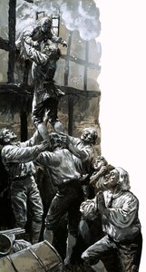 O resgate do jovem João Wesley (guache sobre papel) de C.L. Doughty