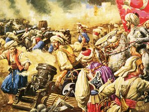 O exército de Suleiman ataca Rodes de C.L. Doughty