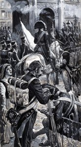 O corso que conquistou a Europa, de "A história da França" (guache sobre papel) de C.L. Doughty