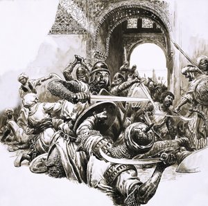 A fortaleza moura medieval de Maiorca sob ataque de C.L. Doughty