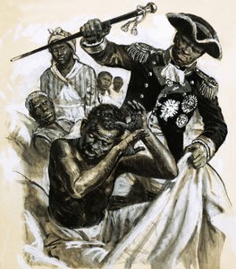 Agente negro não identificado a bater noutro homem de C.L. Doughty