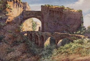 Castruccio Castracani Castle, Sarzana (cor litho)