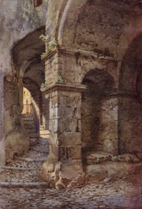 Mediaeval Fortress, Terracina (cor litho)