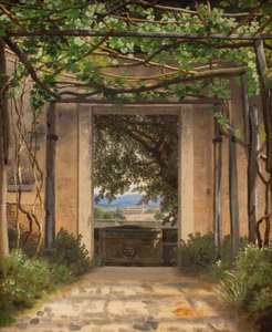 A Pérgola, Itália de Christoffer Wilhelm Eckersberg