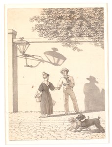 Um marinheiro se despedindo de sua garota de Christoffer Wilhelm Eckersberg