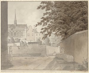 Na igreja de Saint-Martin em Montmorency, ao norte de Paris, 10 de julho de 1812 de Christoffer Wilhelm Eckersberg