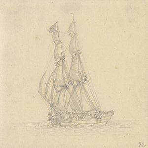 Um brigue de Christoffer Wilhelm Eckersberg