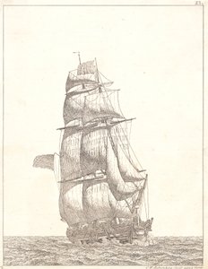 Um brigue norte-americano de Christoffer Wilhelm Eckersberg