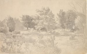 Um recinto com árvores de Christoffer Wilhelm Eckersberg