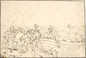 Os pescadores de Hornbæk de Christoffer Wilhelm Eckersberg
