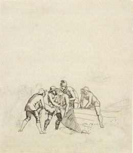 Os pescadores de Hornbæk - estudo para o grupo principal de Christoffer Wilhelm Eckersberg